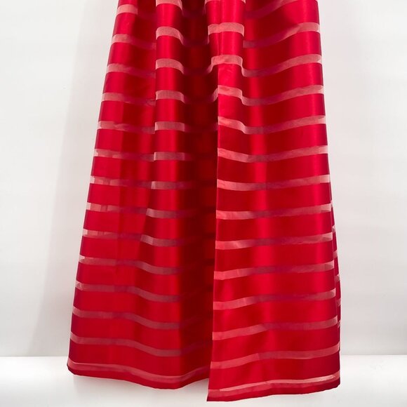 Sachin & Babi Reese Striped Bow Strapless Ball Gown Slit Maxi Dress Red Size 2 - Picture 8 of 11
